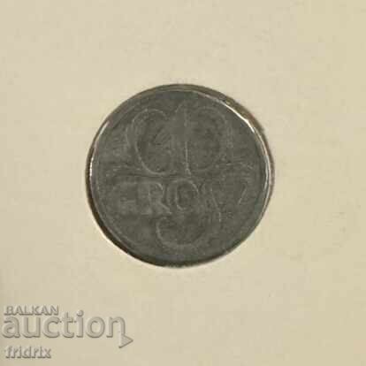 Poland 1 grosz 1939 RARE! German Occupation