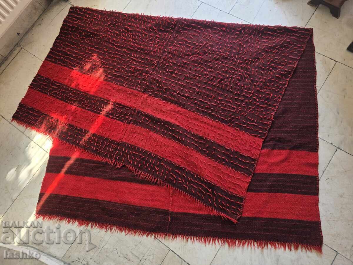 Pătură veche de lână, pled, minterlic