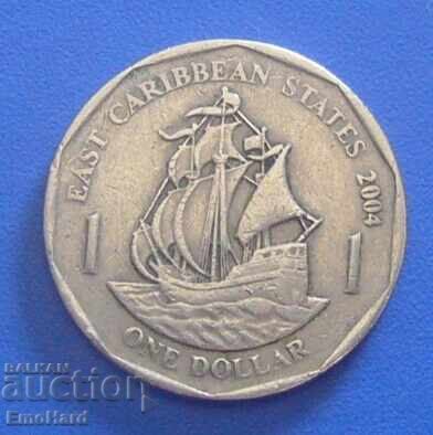Ανατολικές Καραϊβικές Πολιτείες 1 δολάριο 2004