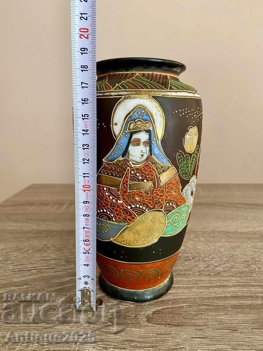 Antique Japanese Satsuma-style vase (early 20th century) - 5