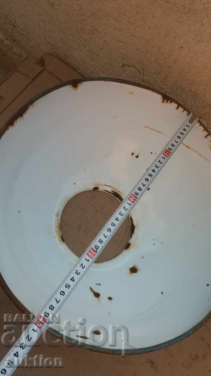 MASSIVE ENAMELED FLOOR LAMP - INDUSTRIAL LAMP - 5