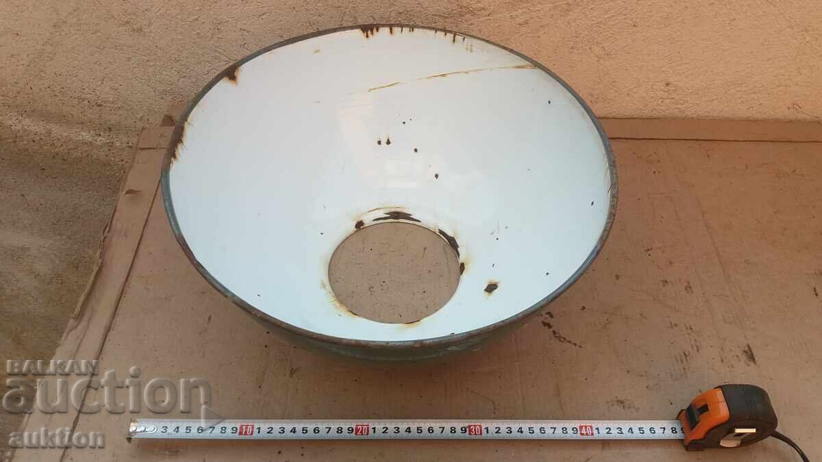 MASSIVE ENAMELED FLOOR LAMP - INDUSTRIAL LAMP