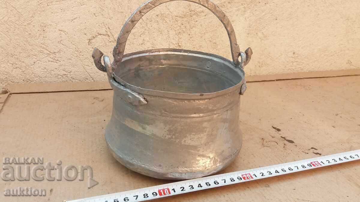 Παράδοση Σφυρήλατο Μικρό Χριστουγεννιάτικο Χάλκινο Βαρελάκι - Γαμήλιο - Κασσιτερωμένο