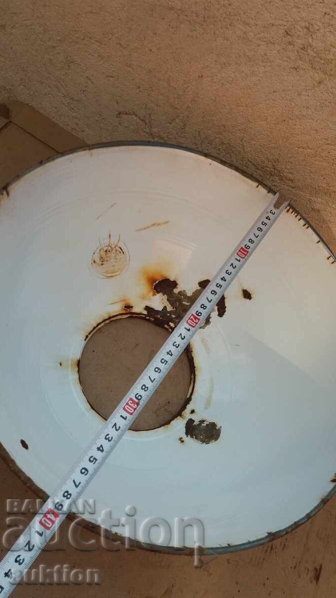 MASSIVE ENAMELED FLOOR LAMP - INDUSTRIAL LAMP - 6