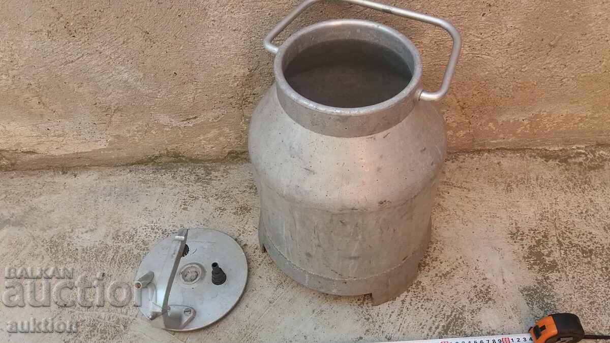 Vas de aluminiu pentru lapte cu capac 20 litri - 6