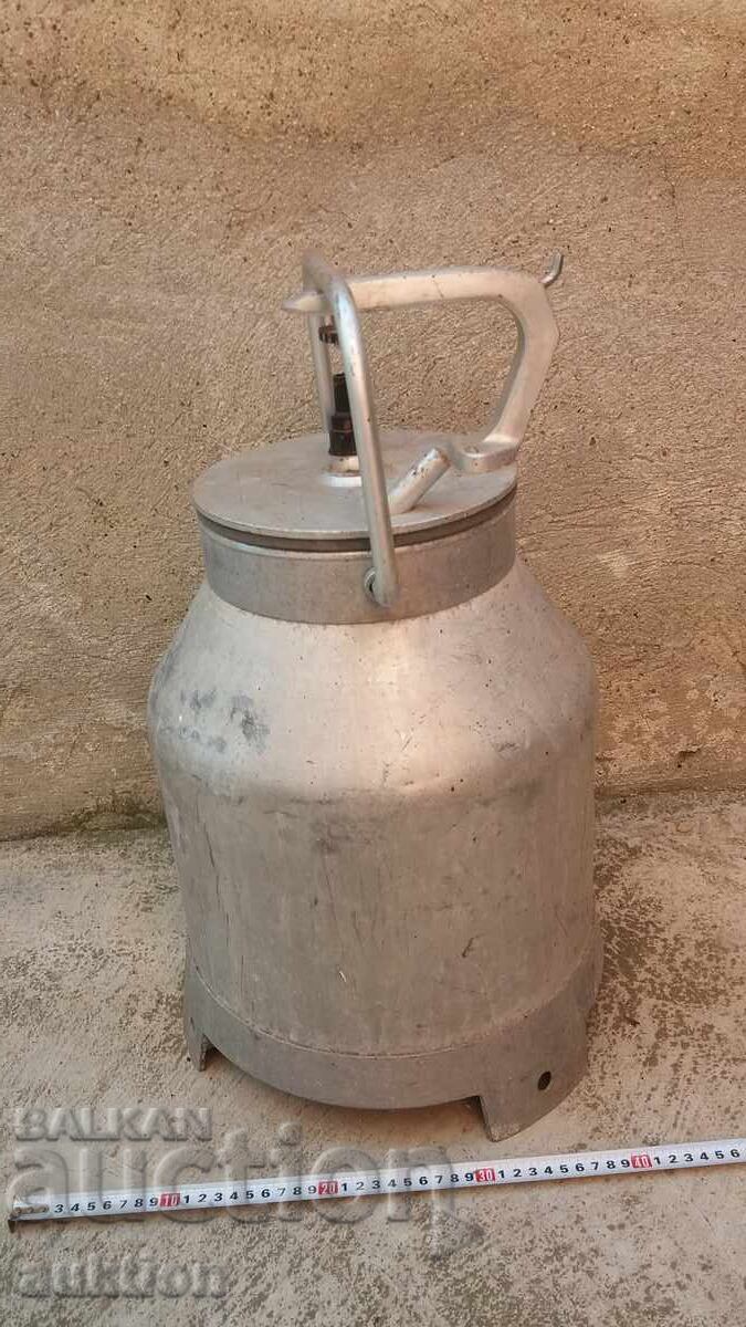 Vas de aluminiu pentru lapte cu capac 20 litri