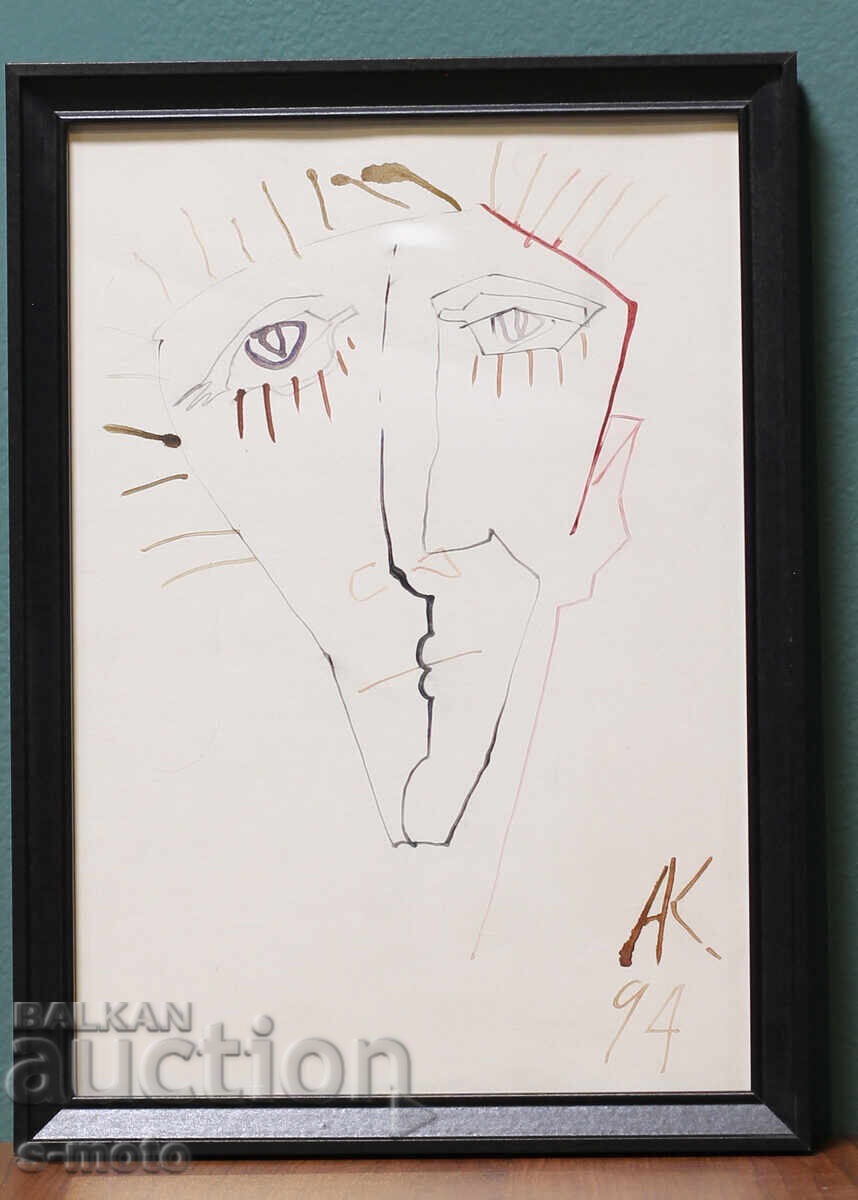 Licitație Atanas Kotsev (1957 - ) tablou acuarelă Portret