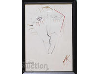 Atanas Kotsev (1957 - ) painting watercolor Portrait