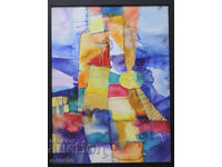 Vladimir Zapryanov, watercolor painting, abstract landscape