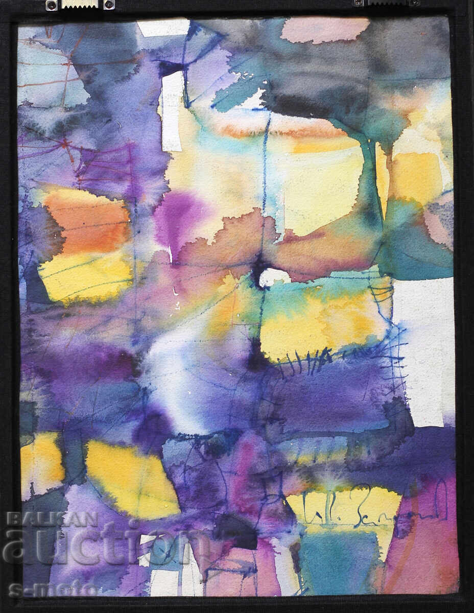 Vladimir Zapryanov, watercolor painting, abstract landscape with price 800.00 BGN | € 409.03 Vladimir Zapryanov, watercolor painting, abstract landscape with price 800.00 BGN | € 409.03