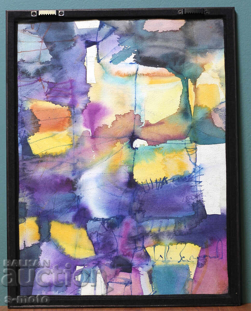 Auction Vladimir Zapryanov, watercolor painting, abstract landscape Auction Vladimir Zapryanov, watercolor painting, abstract landscape
