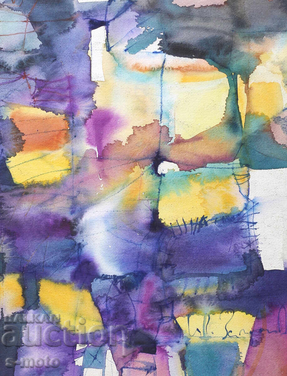 Delivery of Vladimir Zapryanov, watercolor painting, abstract landscape Delivery of Vladimir Zapryanov, watercolor painting, abstract landscape