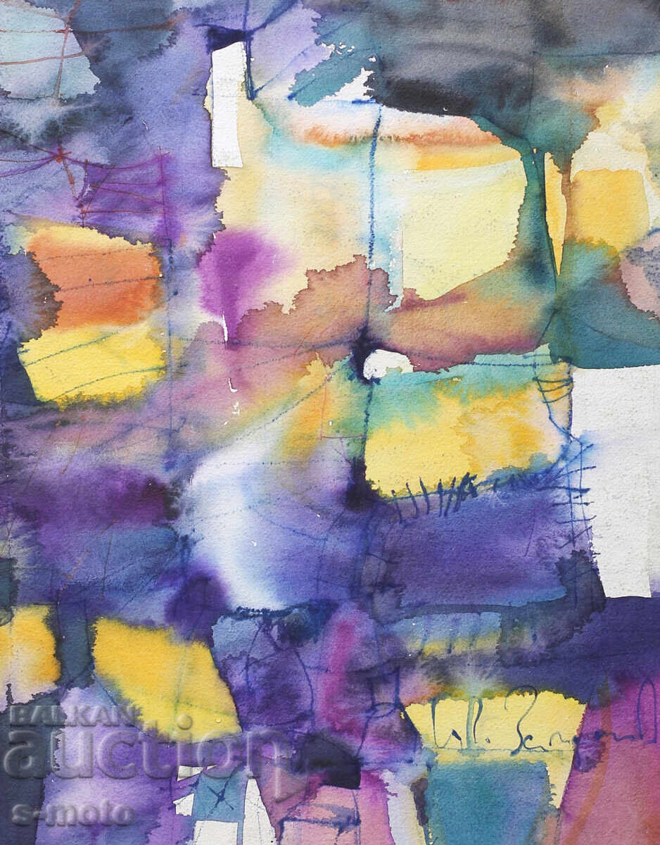 Vladimir Zapryanov, watercolor painting, abstract landscape - 5 Vladimir Zapryanov, watercolor painting, abstract landscape - 5