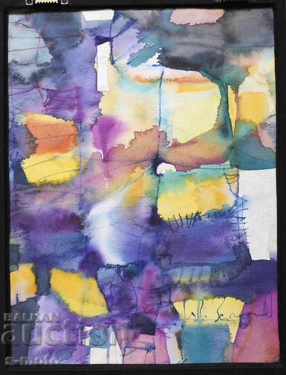 Vladimir Zapryanov, watercolor painting, abstract landscape Vladimir Zapryanov, watercolor painting, abstract landscape