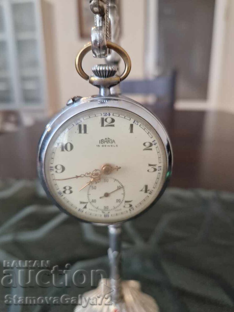 Rare collectible Swiss pocket watch Ibaria with price € 141.63 | 277.00 BGN