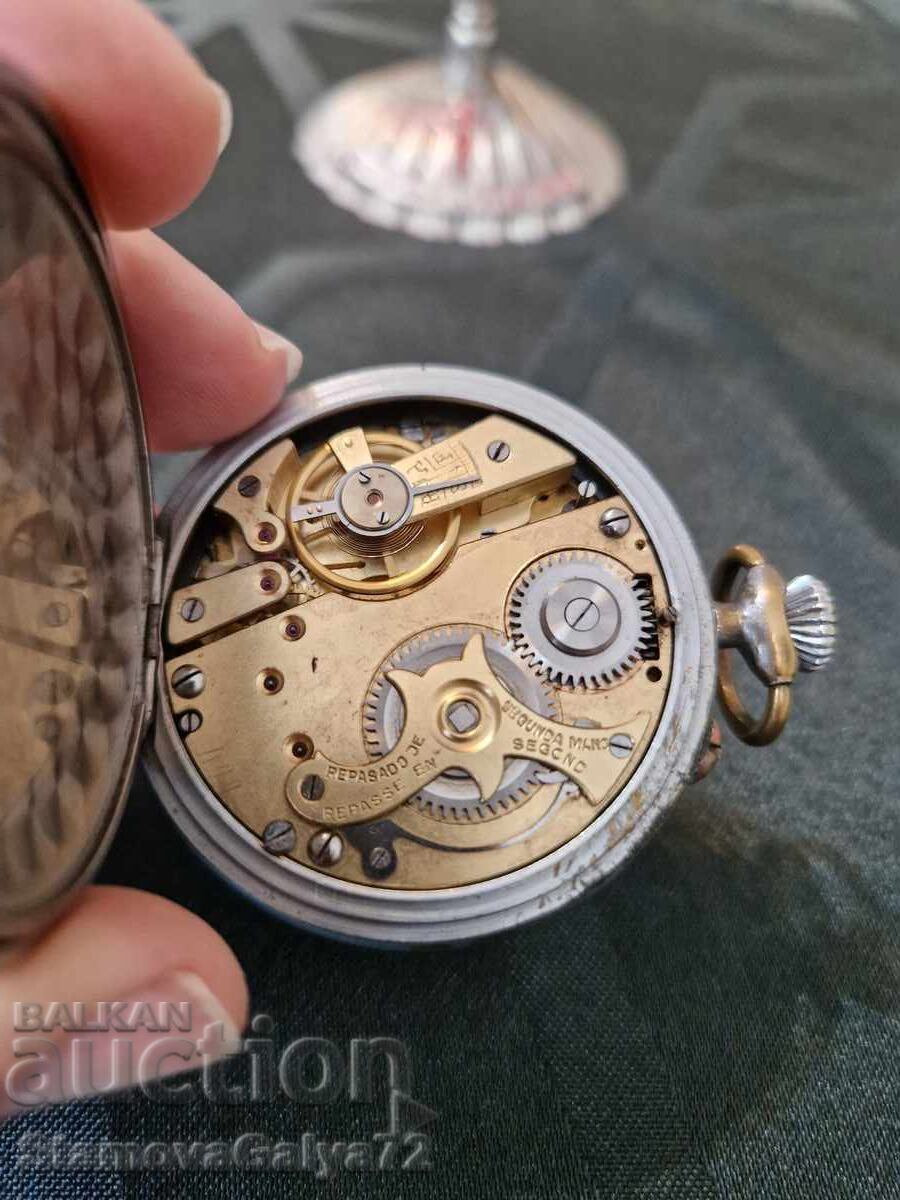 Rare collectible Swiss pocket watch Ibaria - 6