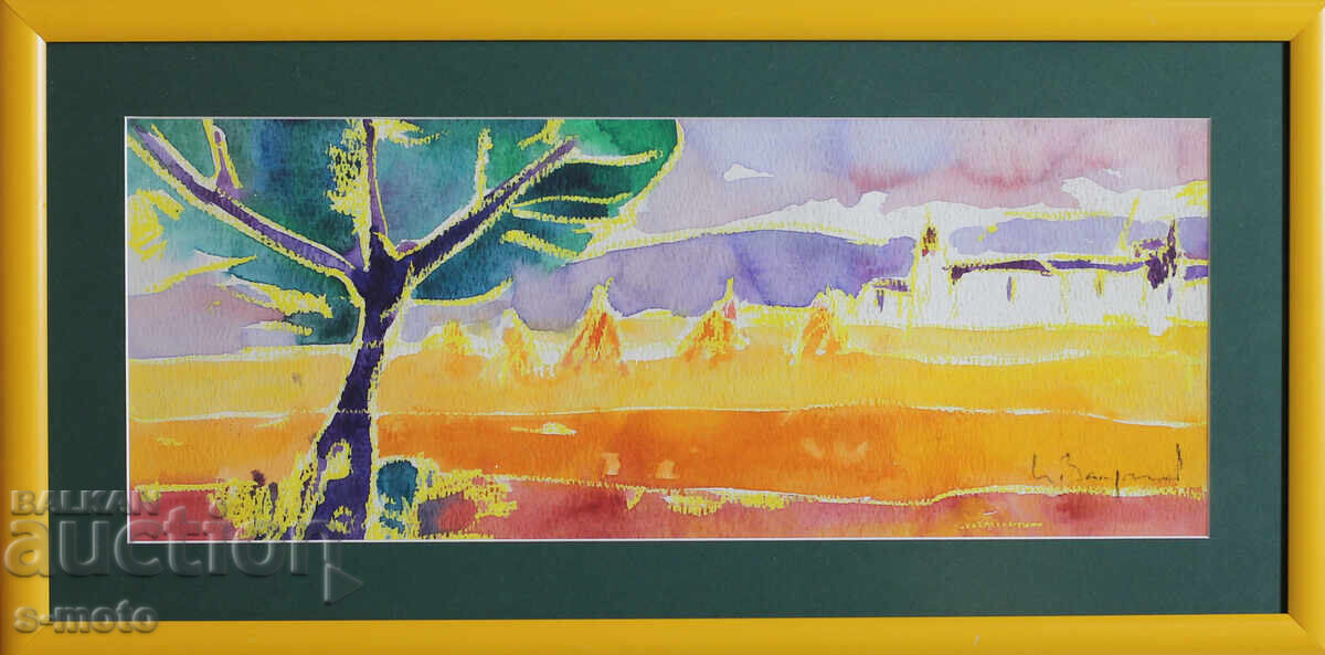 Vladimir Zapryanov, watercolor painting, abstract landscape - 5