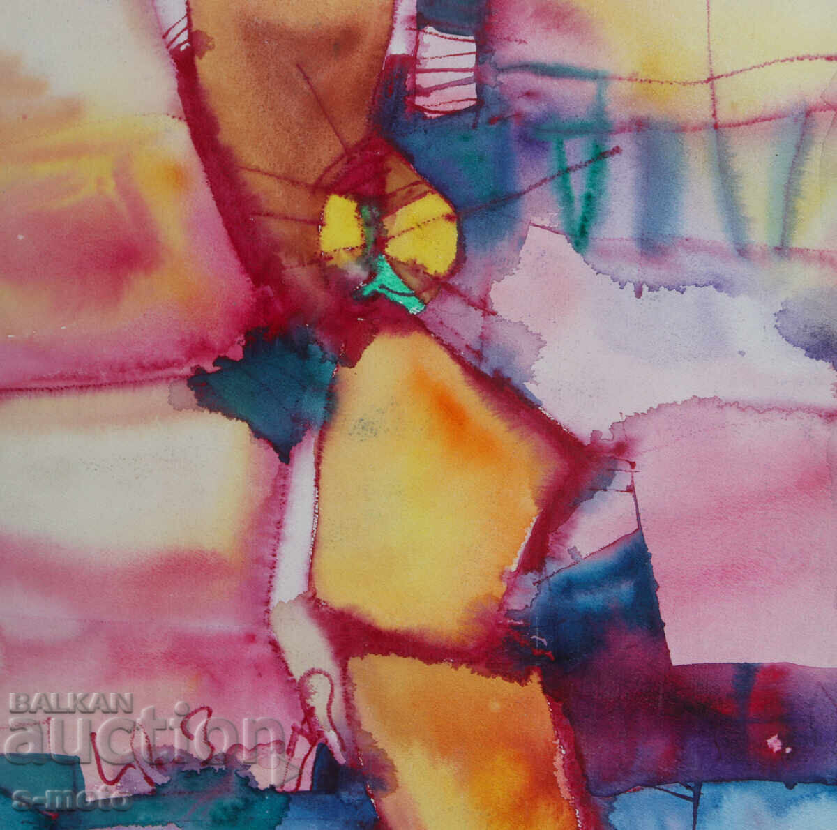 Vladimir Zapryanov, watercolor painting, abstract composition - 5