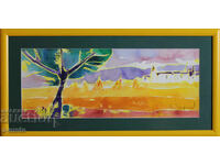 Vladimir Zapryanov, watercolor painting, abstract landscape