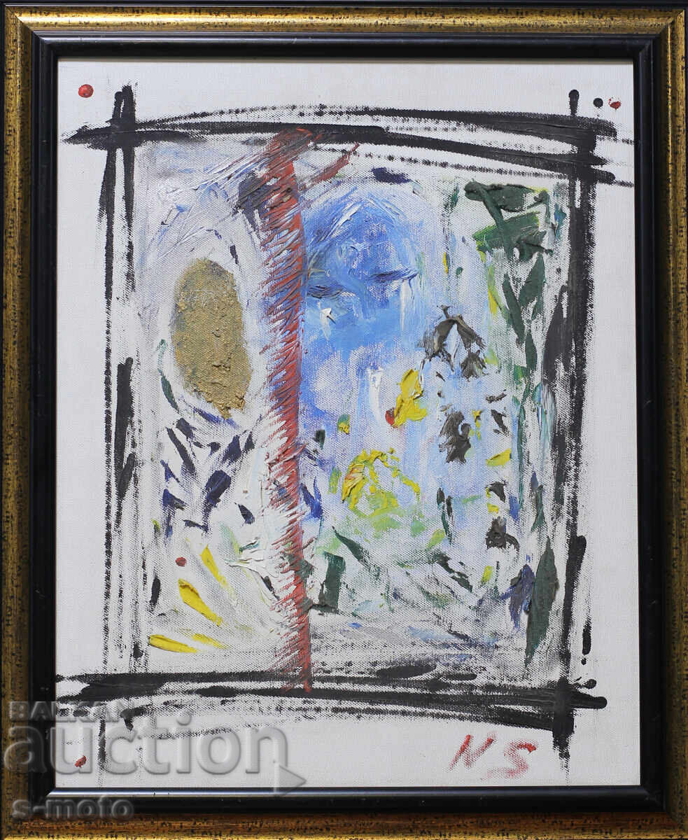 Delivery of Nikolay Sotirov (1956 - ) abstract painting, oil paints