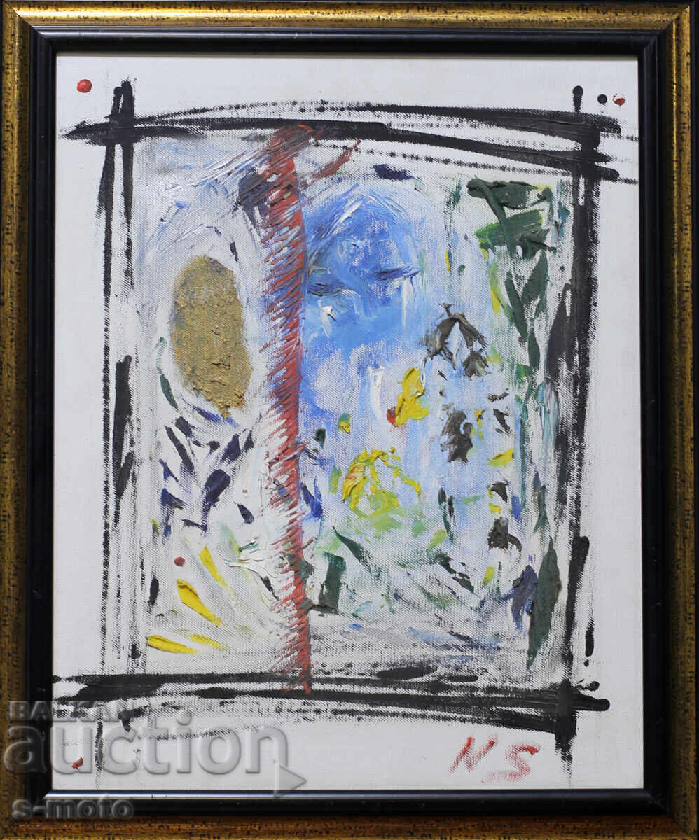 Nikolai Sotirov (1956 - ) tablou abstract, ulei pe pânză Nikolai Sotirov (1956 - ) tablou abstract, ulei pe pânză