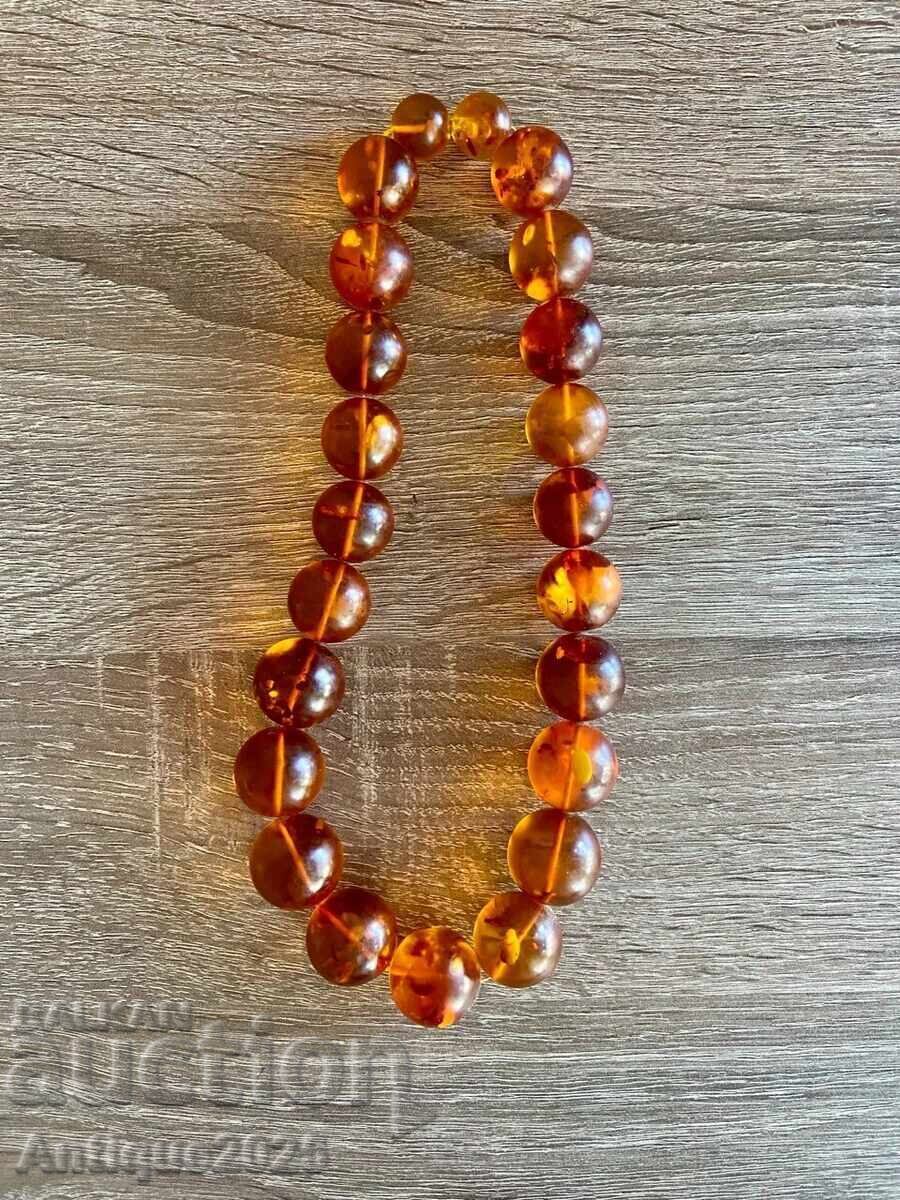 Истинско колие с мъниста от балтийски кехлибар Истинско колие с мъниста от балтийски кехлибар