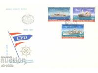 Postage Envelope - PPD - Danube Commission - 3 Stamps
