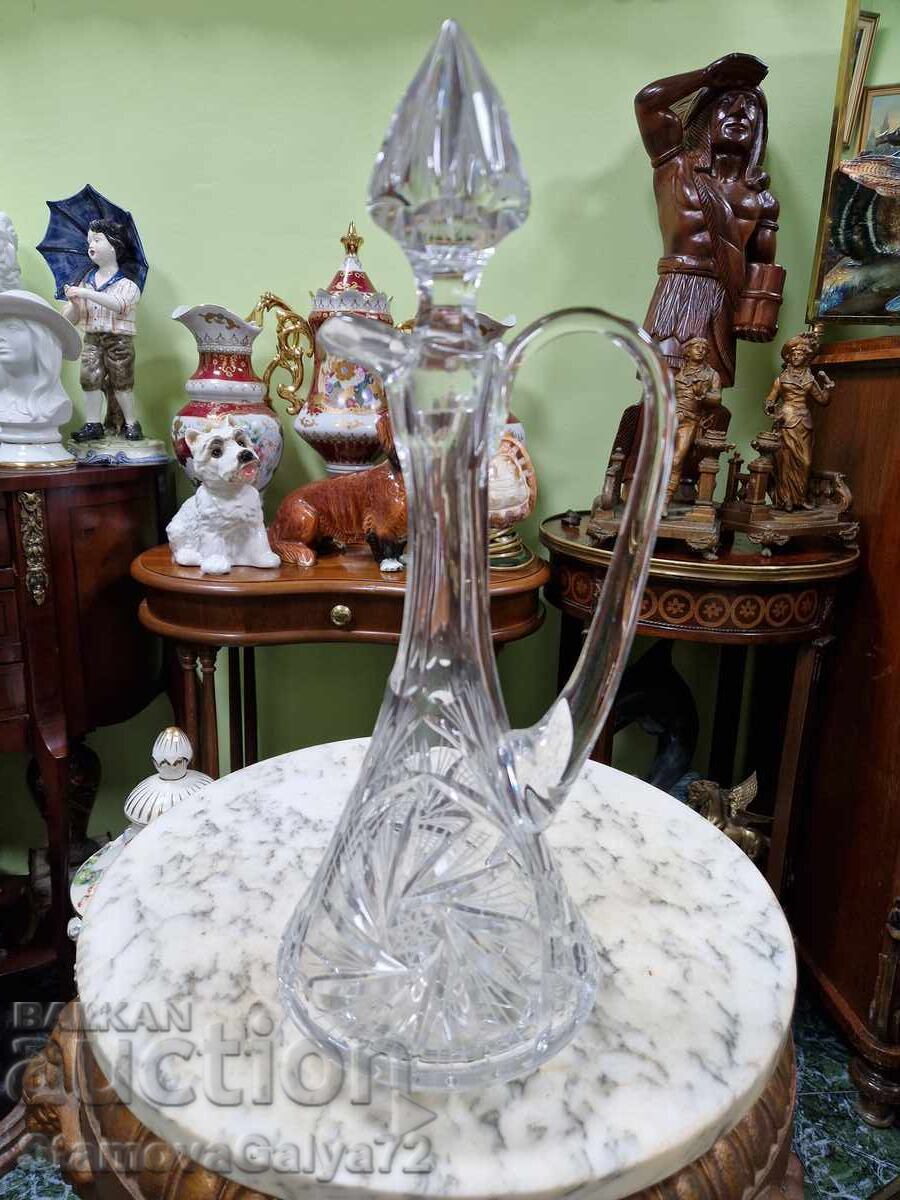 Unică carafă antică din cristal Boemia cu preț 133.00 BGN | € 68.00