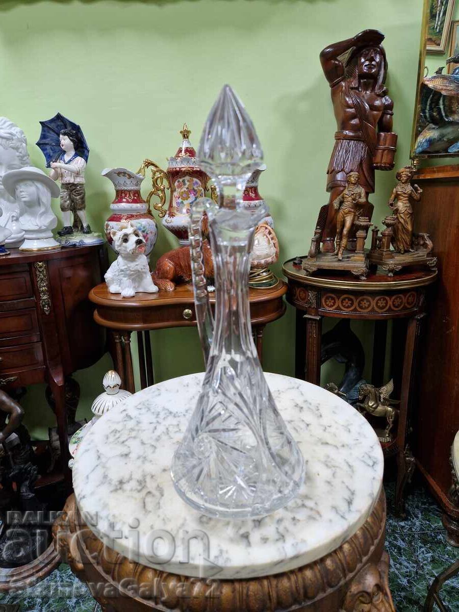 Unică carafă antică din cristal Boemia - 5