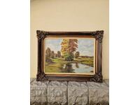 Υπέροχος αντίκα ολλανδικός πίνακας ζωγραφικής λάδι σε καμβά