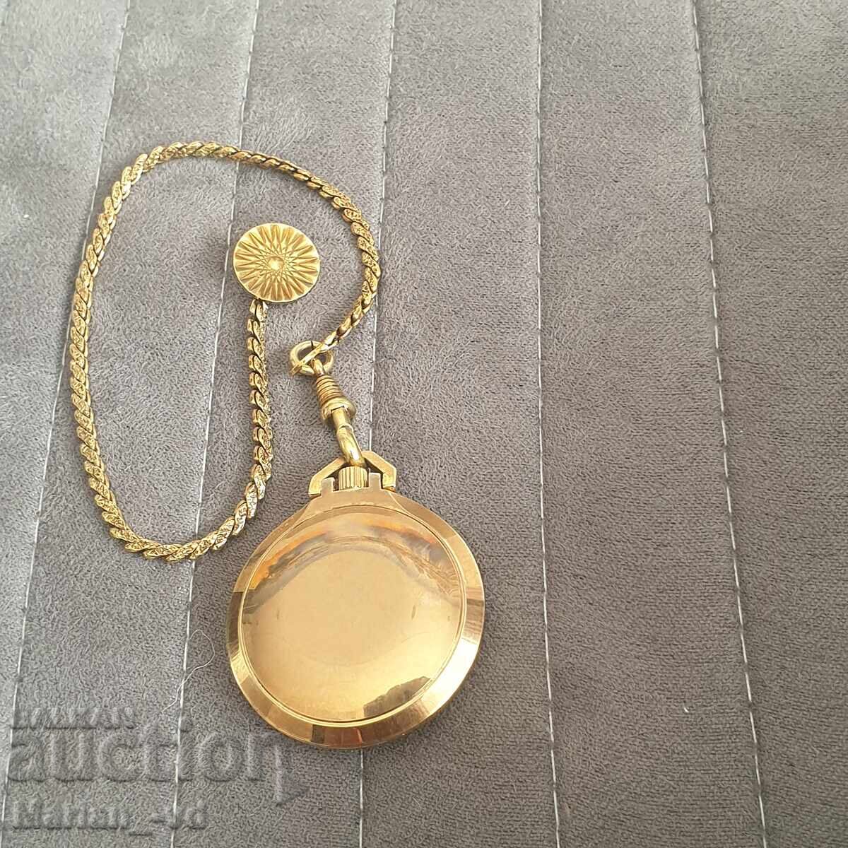 Livrarea Ceas de buzunar ANKER placat cu aur