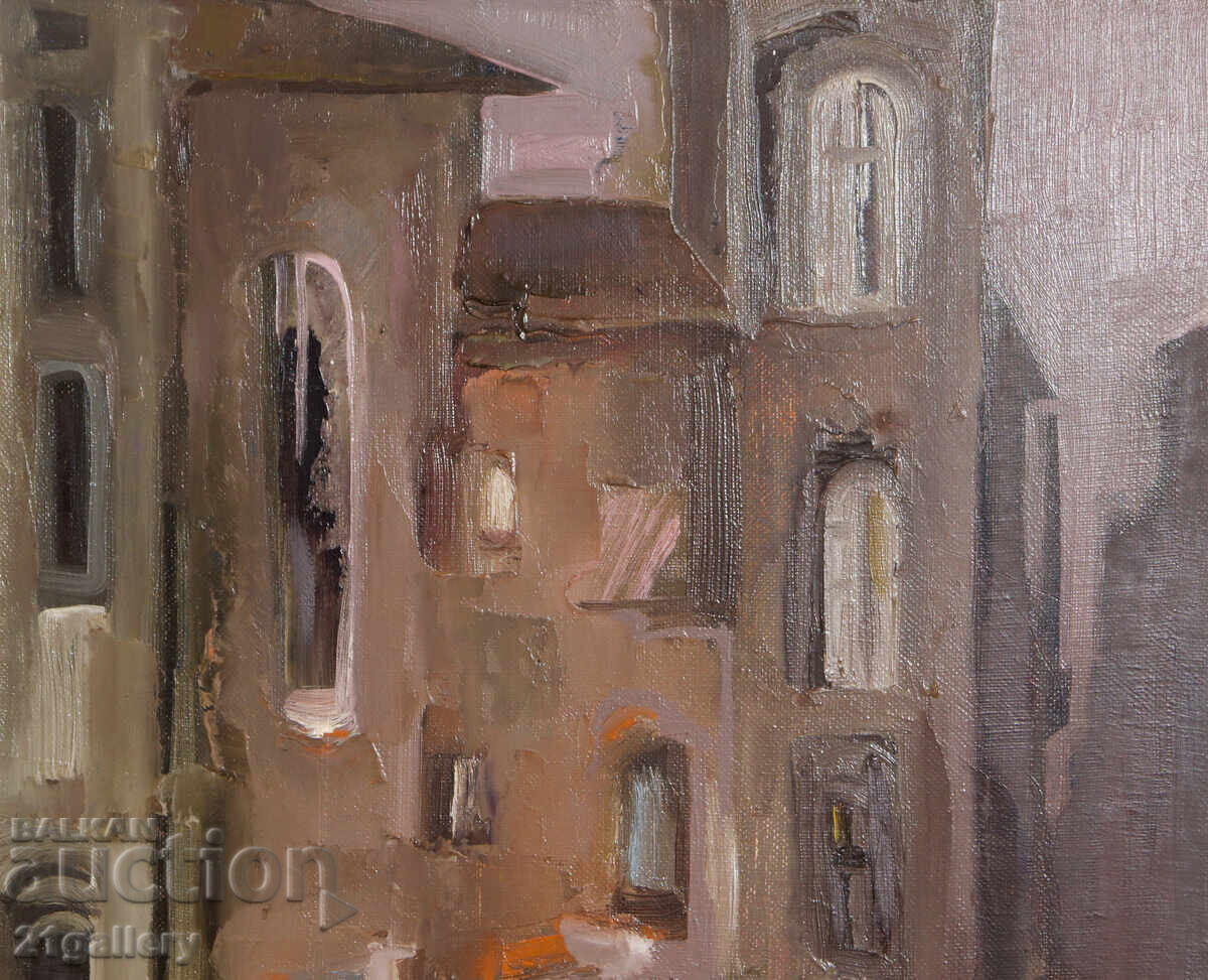 Livrarea P. Țanov / Uleiuri, peisaj urban 1981 Livrarea P. Țanov / Uleiuri, peisaj urban 1981