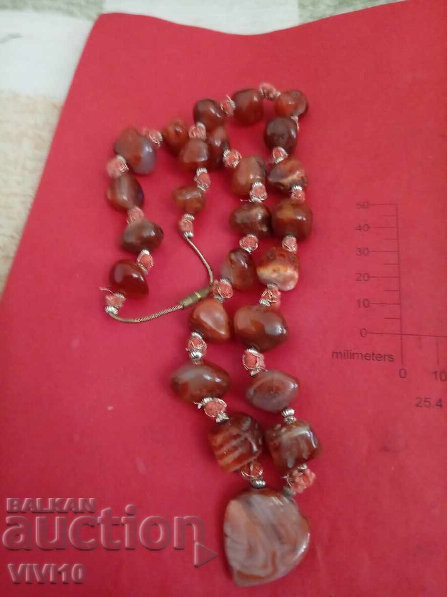 Antique agate necklace