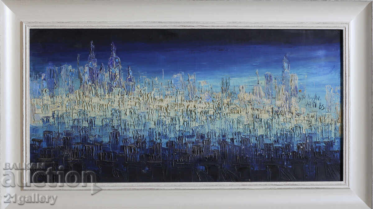 Ελαιογραφίες, αστικό τοπίο "Παρίσι" 1983 με τιμή 500.00 BGN | € 255.65