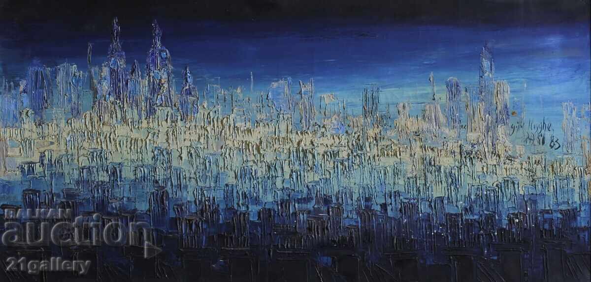 Δημοπρασία Ελαιογραφίες, αστικό τοπίο "Παρίσι" 1983