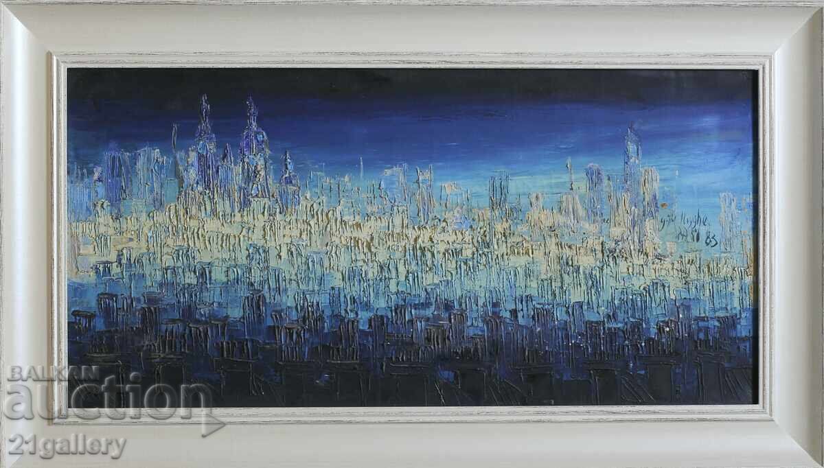 Ελαιογραφίες, αστικό τοπίο "Παρίσι" 1983