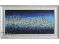 Oil paints, cityscape "Paris" 1983