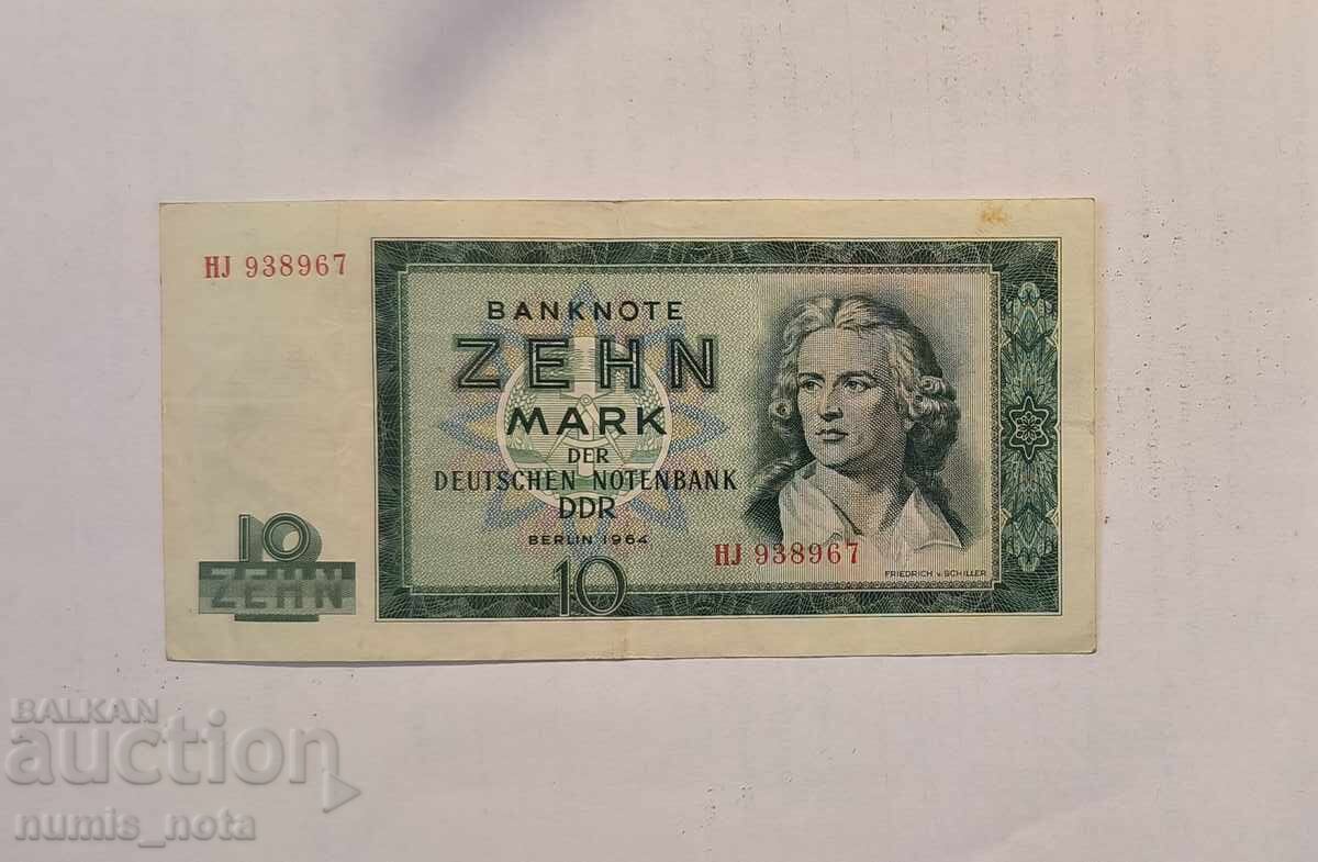 Germany GDR 10 Mark 1964 year Germany GDR 10 Mark 1964 year