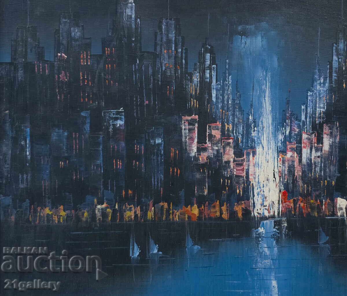 Маслени бои, нощен пейзаж - 6