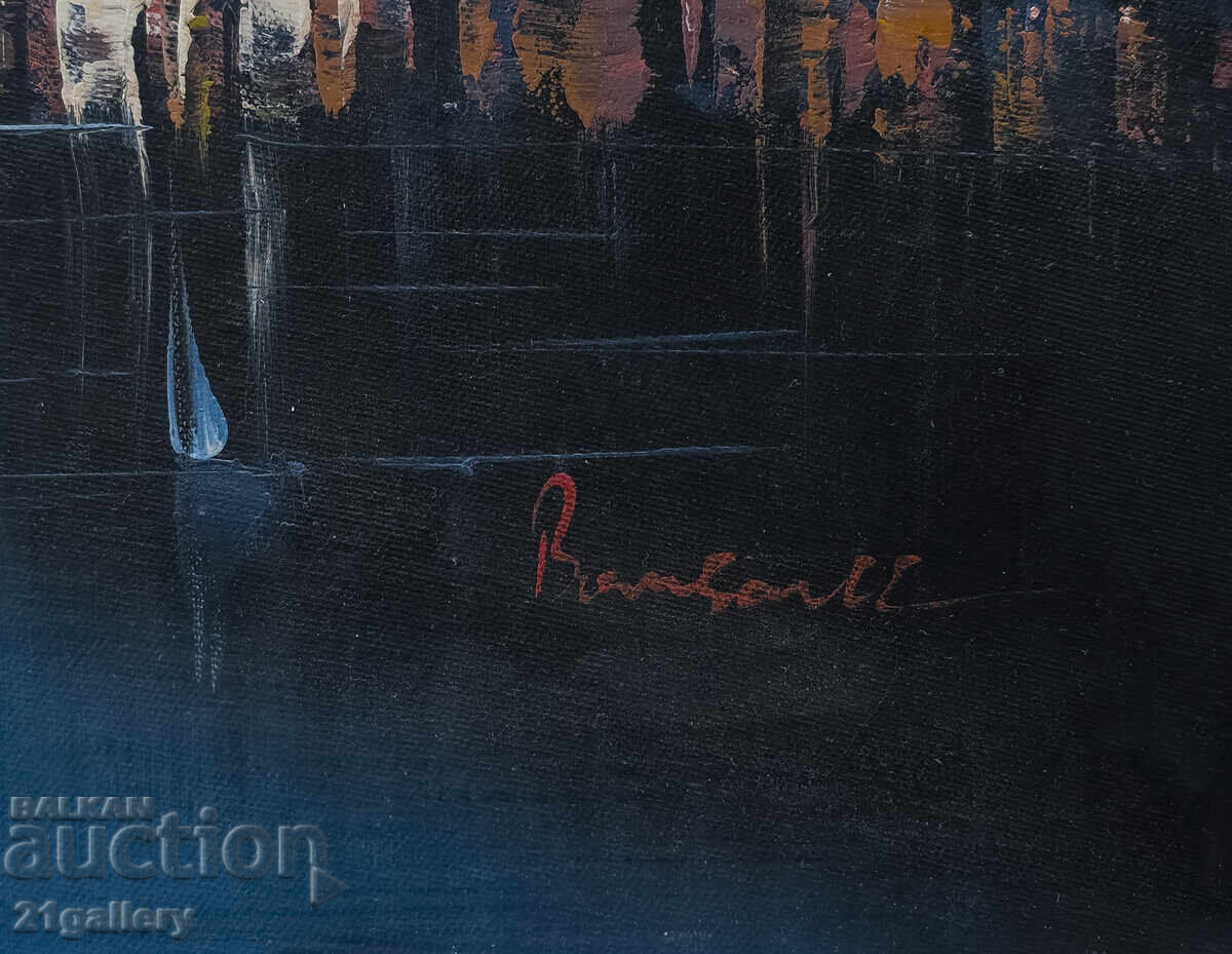 Маслени бои, нощен пейзаж - 7