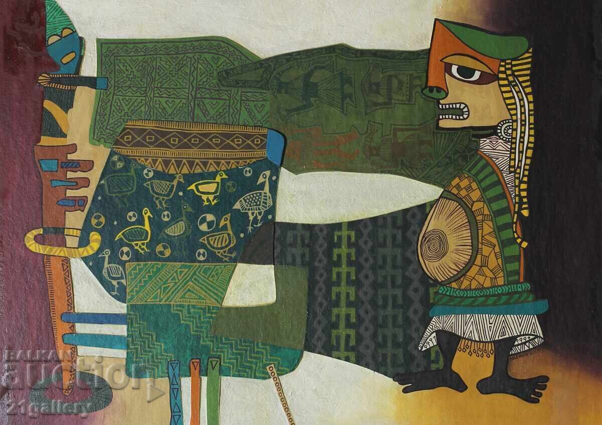 Auction Plamen Lidjev / Oil paints, collage Auction Plamen Lidjev / Oil paints, collage