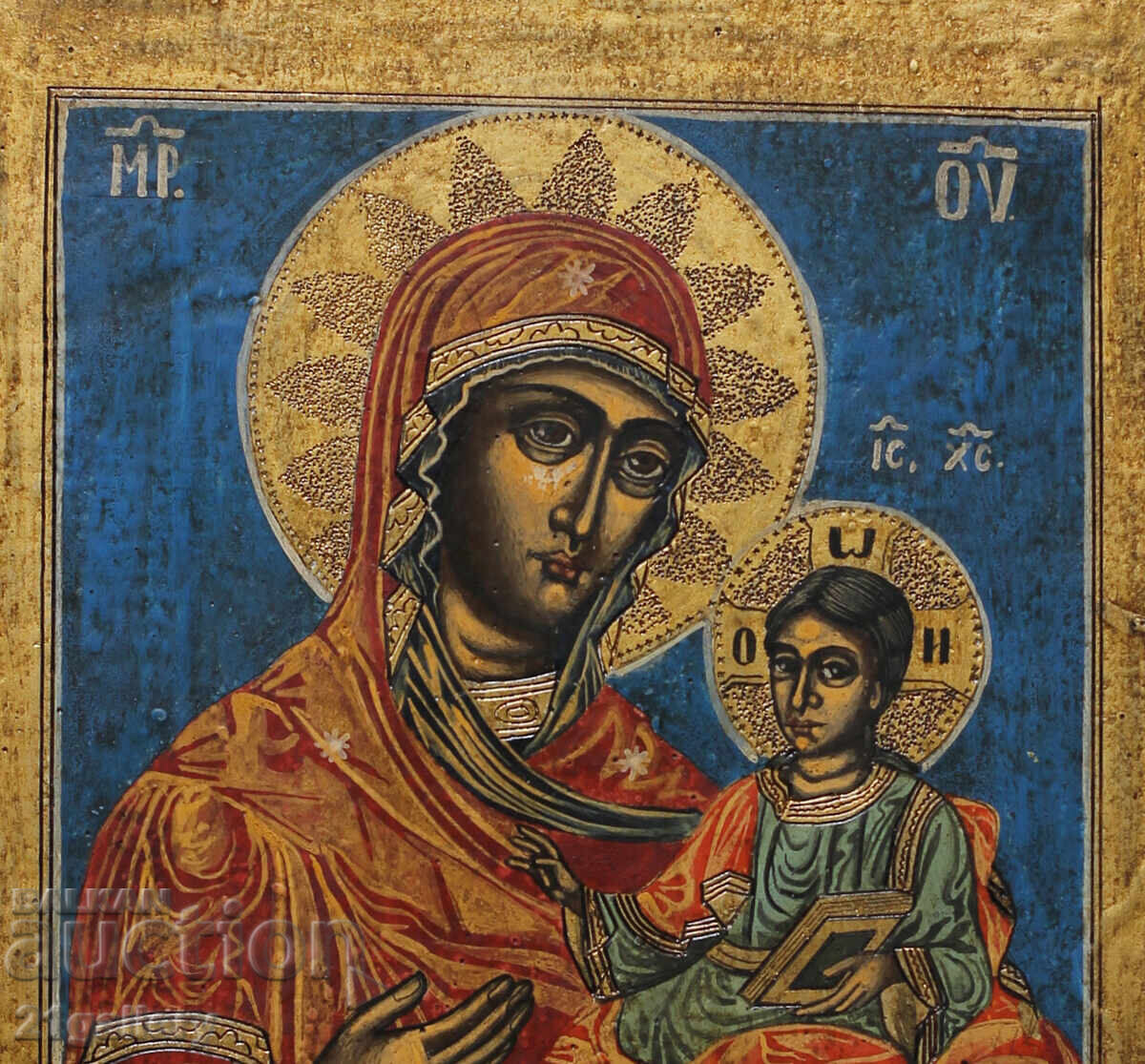 Icoana pictata manual a Sfintei Maicii Domnului cu Pruncul - 5 Icoana pictata manual a Sfintei Maicii Domnului cu Pruncul - 5