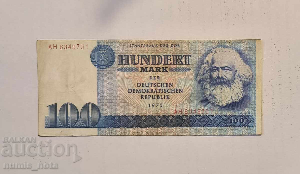 Германия ГДР 100 марки 1975 година