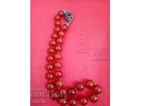 Старинно колие от карнеол със сребро