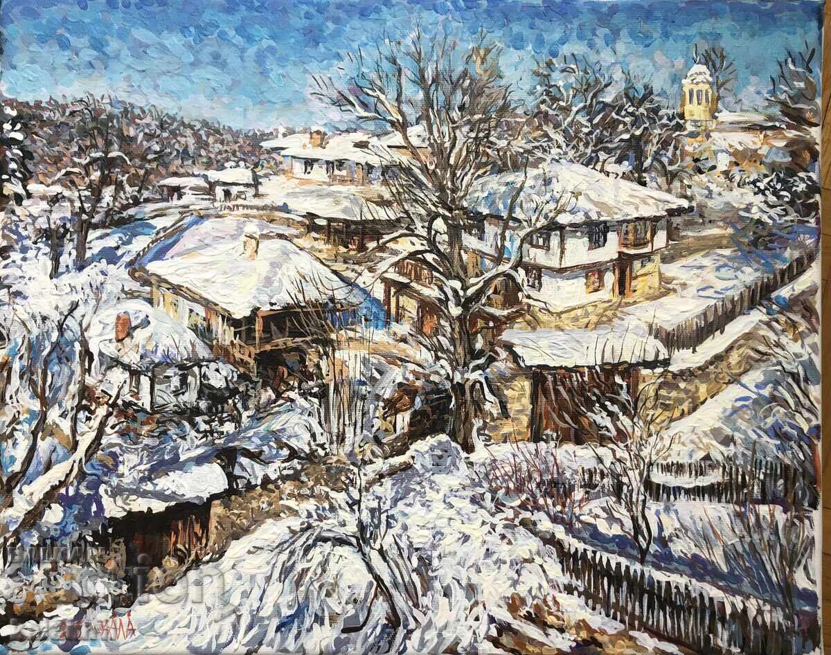 Winter village in the Rhodopes Winter village in the Rhodopes