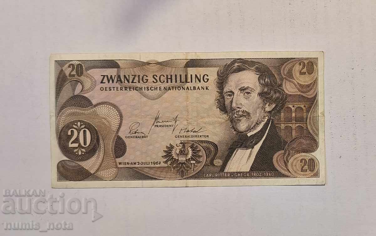 Αυστρία 20 σελίνια 1967