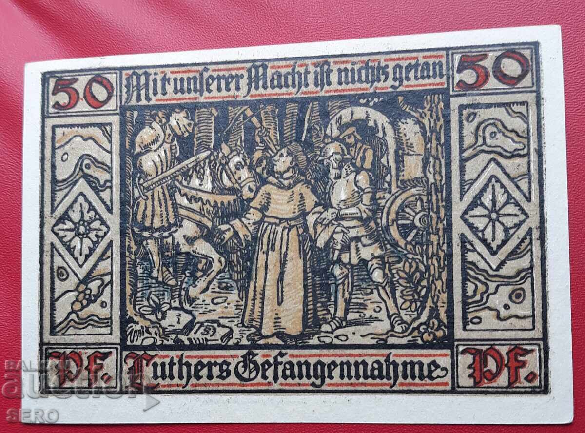 Banknote-Germany-Thuringia-Eisenach-50 pfennig 1921