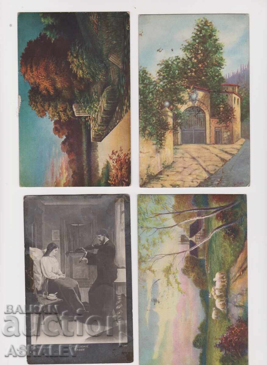 1926-34 4 ταξιδεμένες ΚΑΡΤ ΠΟΣΤΑΛ με τιμή 10.00 BGN | € 5.11