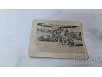 Photo: Men, women, and a boy lying on the beach