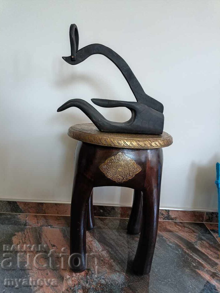 Vintage Teak Wood Bottle Rack - 7